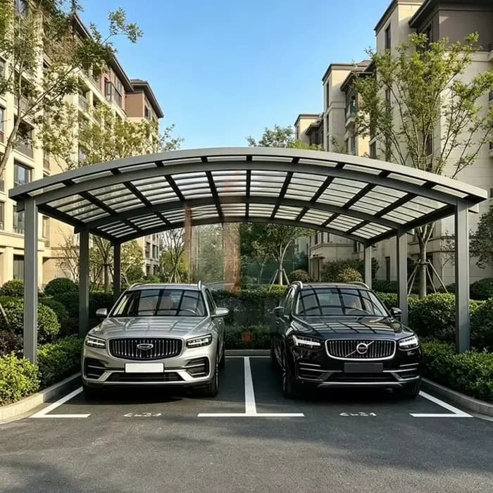 Abri de voiture en aluminium sur mesure, structure métallique peinte, abri de voiture imperméable, auvent durable pour jardin, garage, villa, cour arrière