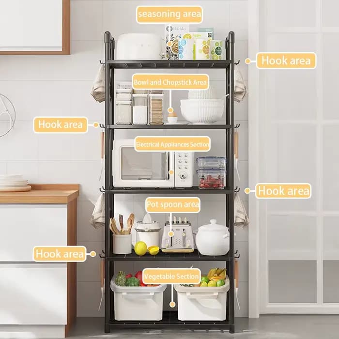 Étagère de rangement verticale à 4/5 niveaux