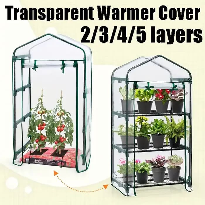 Couverture de serre de jardin transparente en PVC pour fleurs et plantes