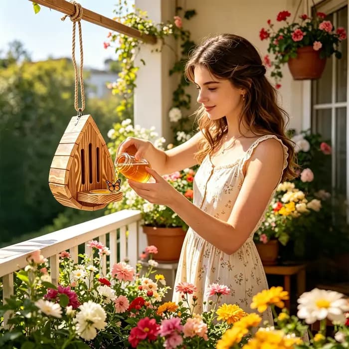 Maison et mangeoire pour papillons d'extérieur résistantes aux intempéries