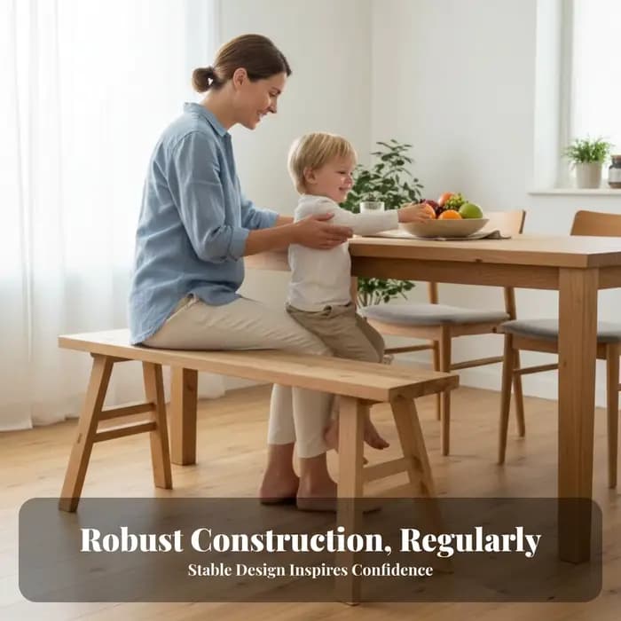 Banc en bois sans dossier