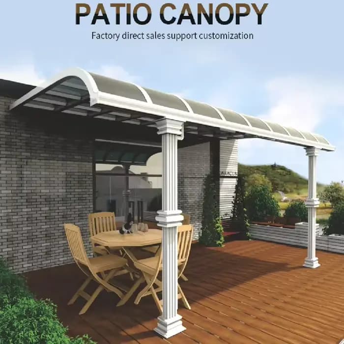 Carport Sunroom extérieur toit Patio couvre balcon personnalisé étanche Polycarbonate aluminium auvent voiture Port