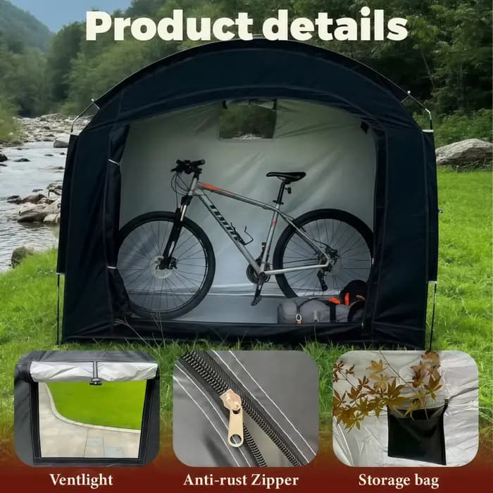 Abri de vélo portable pour l'extérieur avec tissu Oxford épaissi