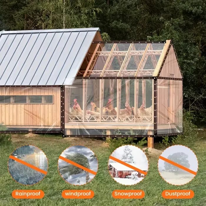 Bâche imperméable hautement transparente 2x3m 2x4m