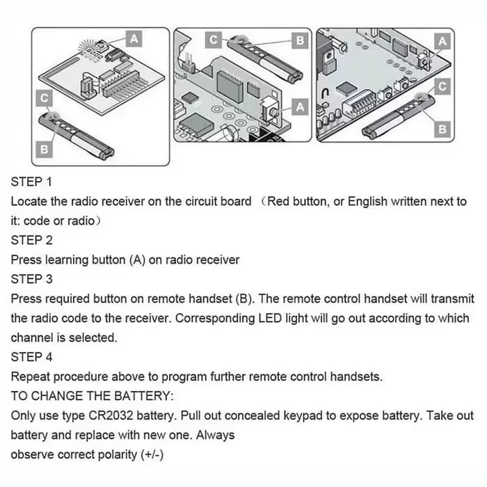 Télécommande de porte de garage 868mhz