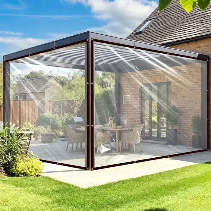 Bâches transparentes avec œillets-bâche transparente pour jardins extérieurs