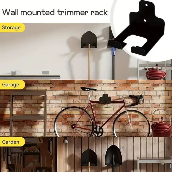 Support mural pour tondeuse à gazon et outils de jardin – Organisateur de garage pour débroussailleuses