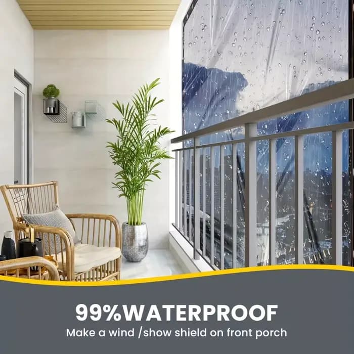 Bâche imperméable hautement transparente 2x3m 2x4m