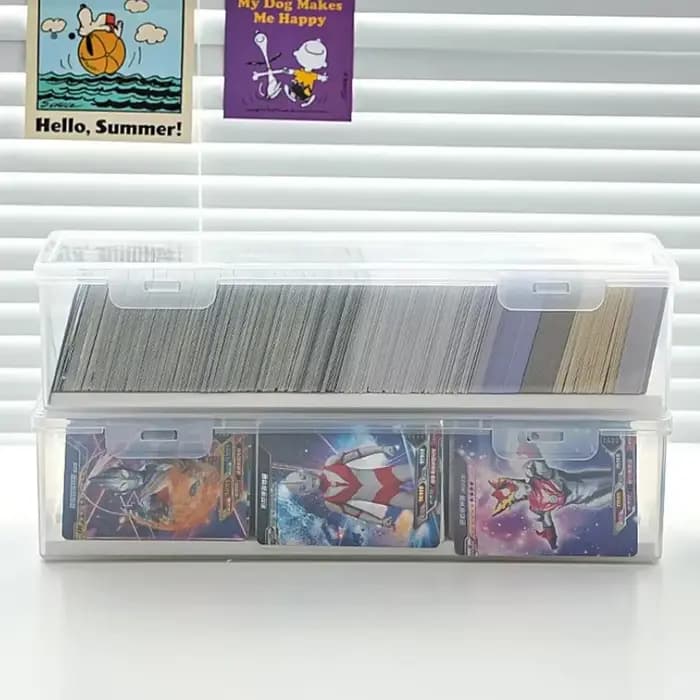 Boîte de rangement compartimentée en plastique transparent