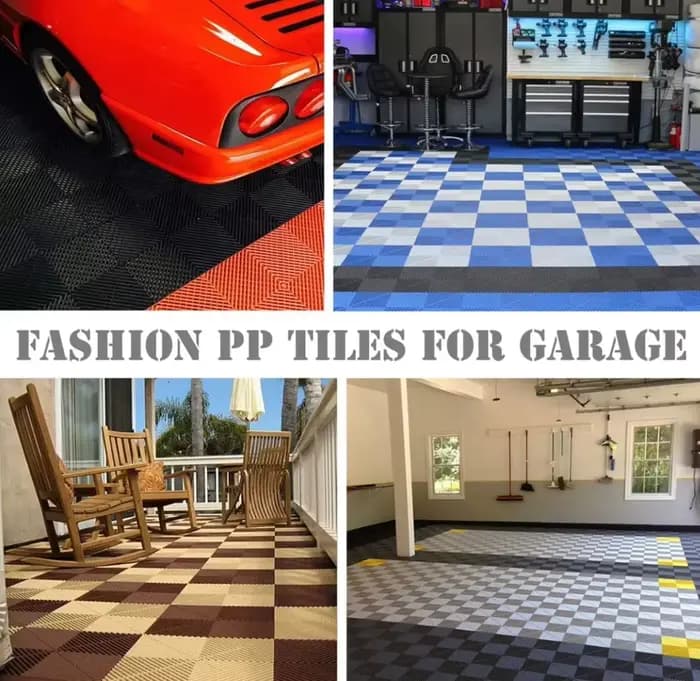 Haute qualité Dalle Garage plastique Interlock carrelage de sol grille de lavage de voiture
