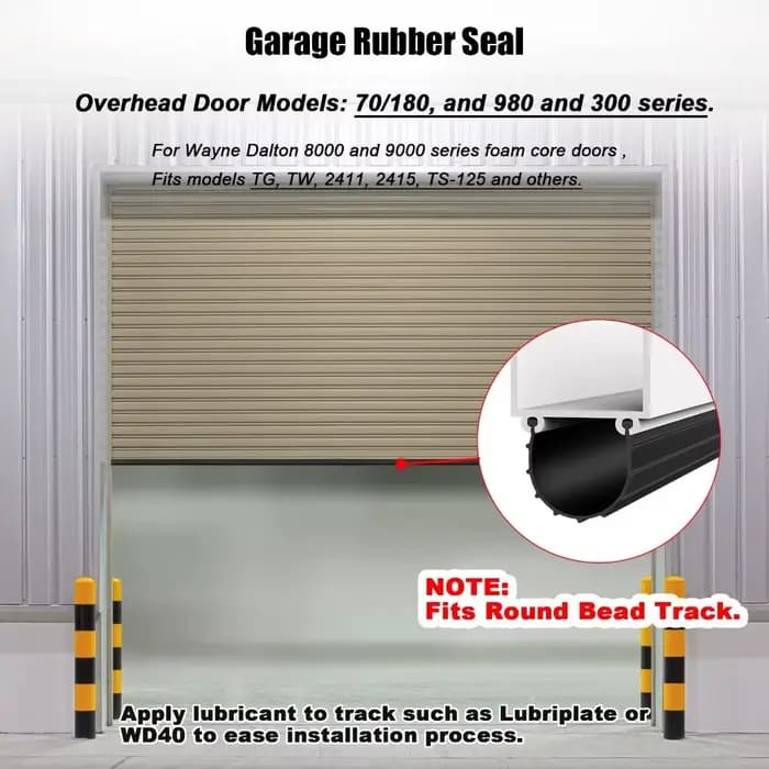 Joint d'étanchéité inférieur de porte de garage en U durable