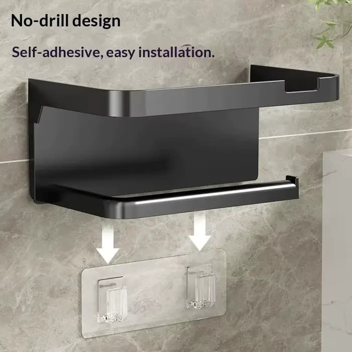Support mural en plastique pour papier toilette