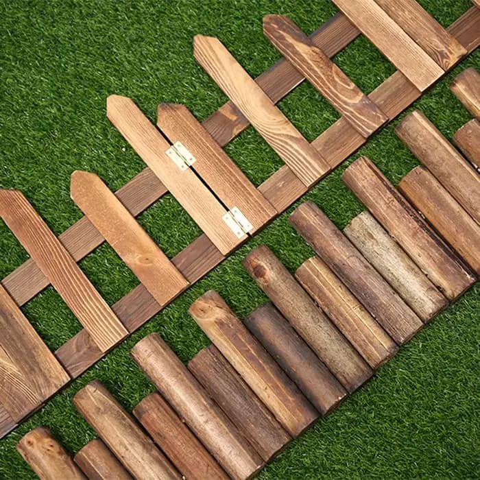 Clôture de jardin en bois décorative