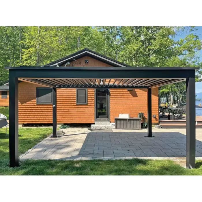Pergola bioclimatique en aluminium sur mesure 6x4 pour extérieur