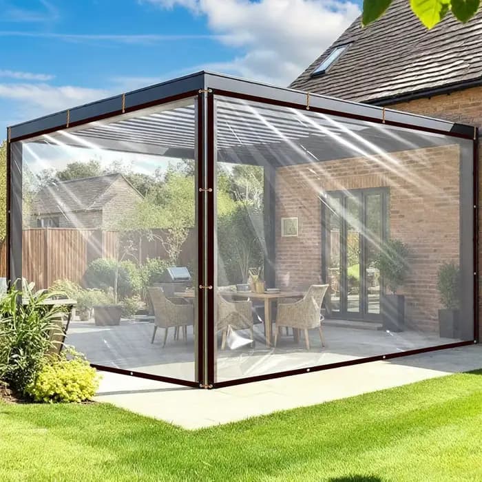 Bâches transparentes avec œillets-bâche transparente pour jardins extérieurs
