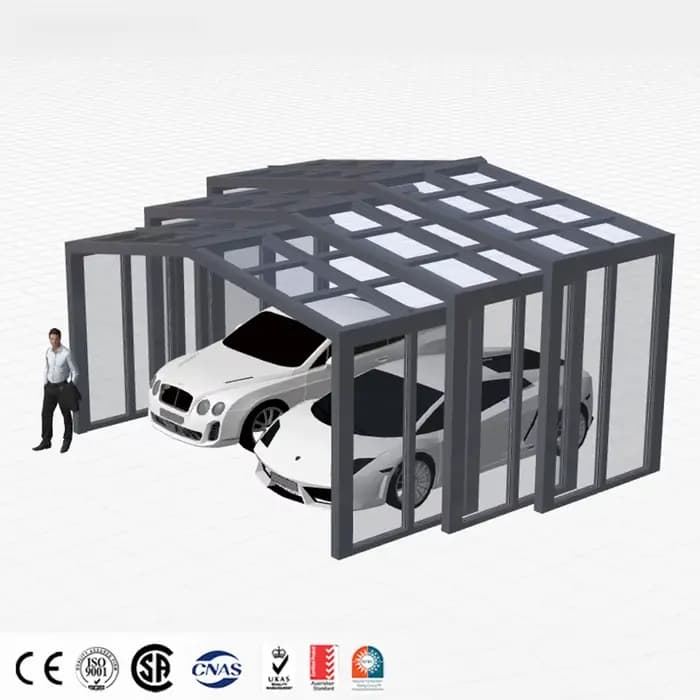 Abri de voiture pliable et rétractable électrique manuel sur mesure toutes tailles