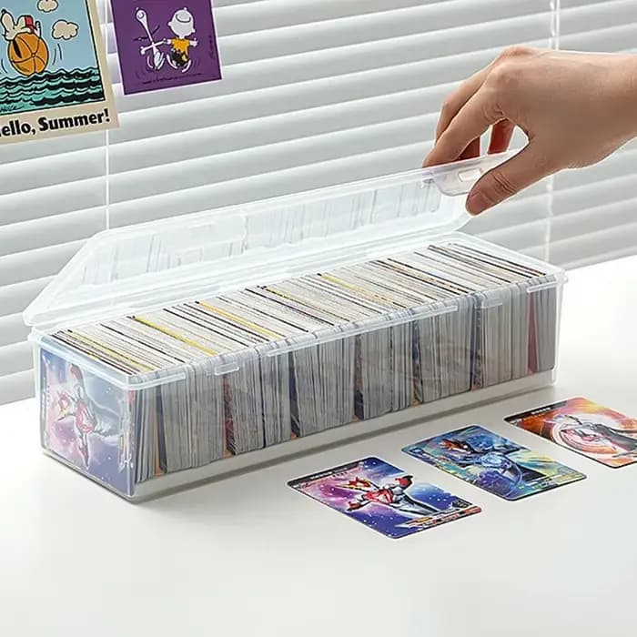 Boîte de rangement compartimentée en plastique transparent