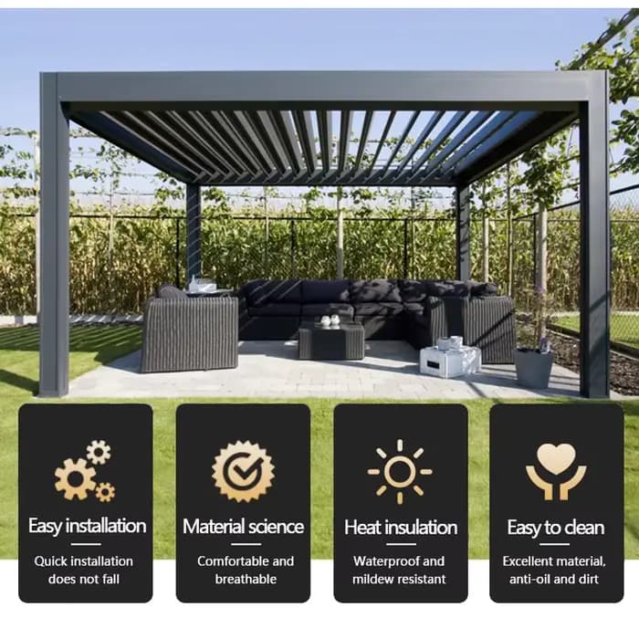 Salon de soleil de jardin en aluminium personnalisé serre d'hiver en verre pavillon