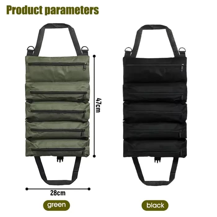 Sac à outils enroulable robuste - Organisateur multi-outils en tissu Oxford