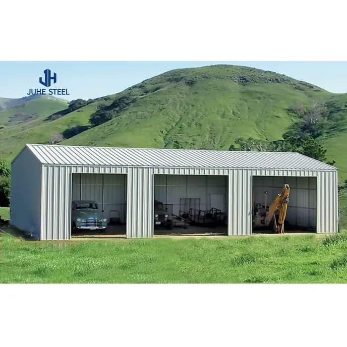 Structure en acier préfabriquée pour abri de voiture