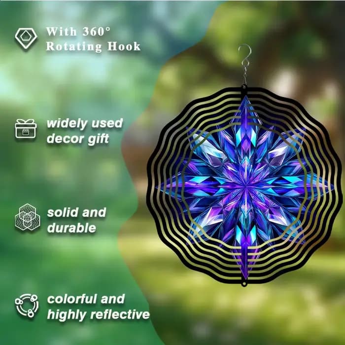 Mancor - Tourniquet à vent en métal 3D pour jardin extérieur
