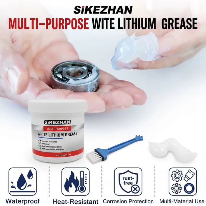 Graisse au lithium blanche avec pinceau