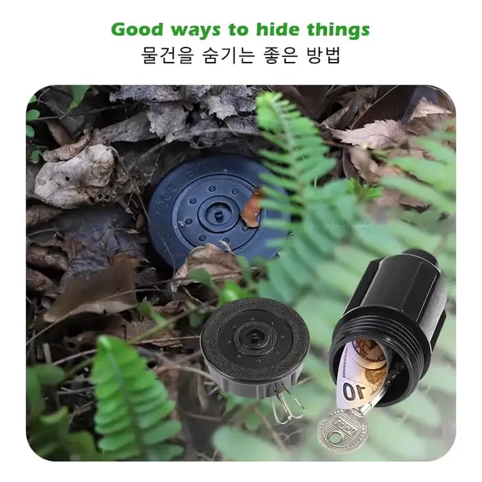 Cache-clé de jardin, arrosoir souterrain réaliste