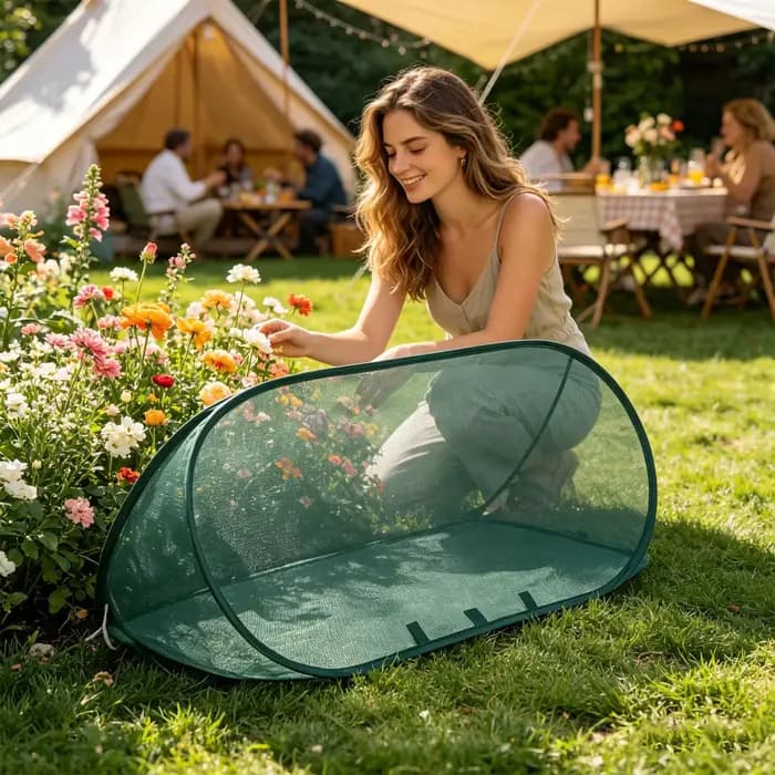 Couverture en filet pour plantes de jardin
