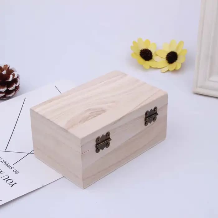 Boîte de rangement en bois S/M/L