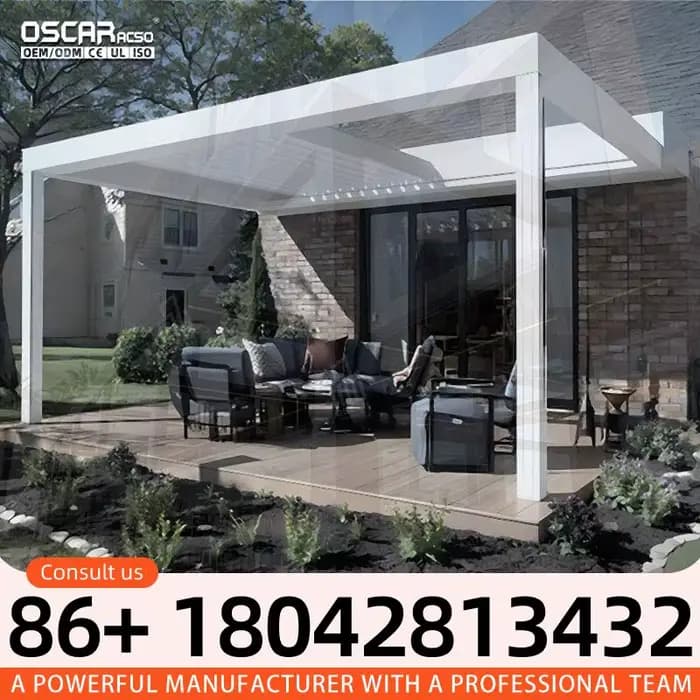 Pergola en aluminium à persiennes de couverture de Patio de jardin de luxe de 4m X 4m
