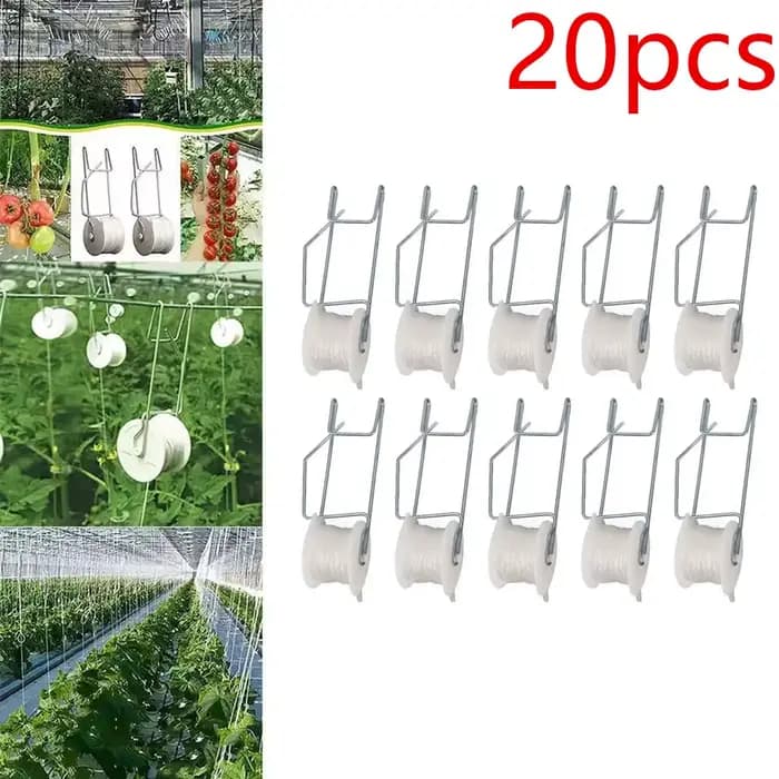 Kit de treillis pour tomates de serre avec corde de 15 m