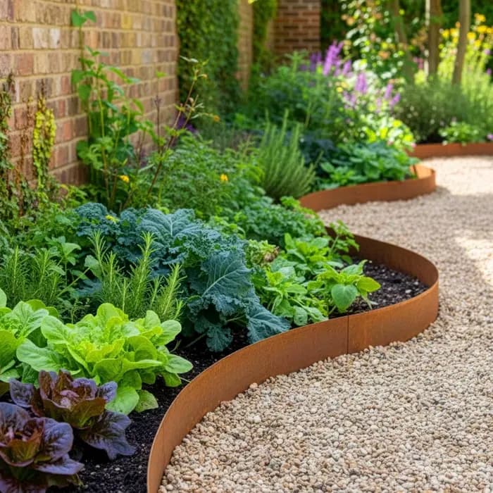 Bordure de jardin en acier résistant aux intempéries
