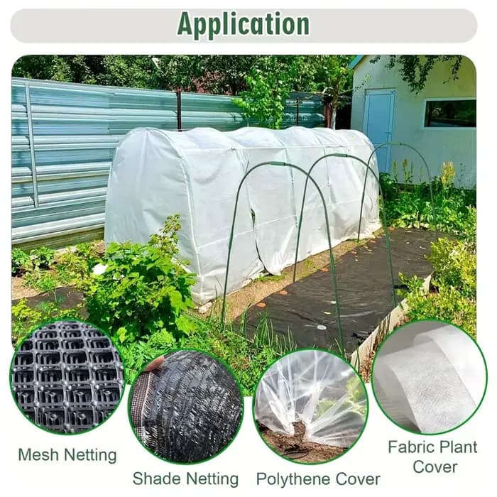 Kit d'arc de jardin-pour légumes pour lits surélevés-couverture de rangée tissu de jardin de serre-installation facile