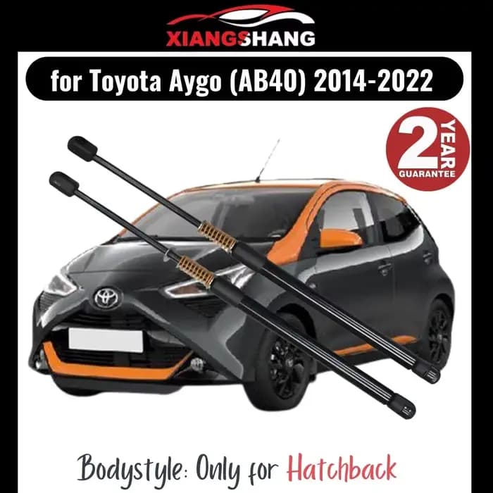 2 vérins à gaz de coffre arrière à ouverture automatique avec ressorts de compression pour Toyota Aygo (AB40) 2014-2022 Hatchback