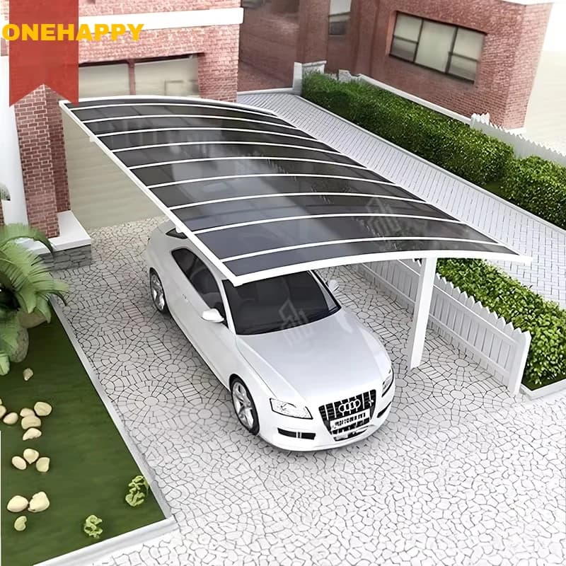Système de garage en porte-à-faux en aluminium, carport personnalisé en métal et aluminium, auvent p