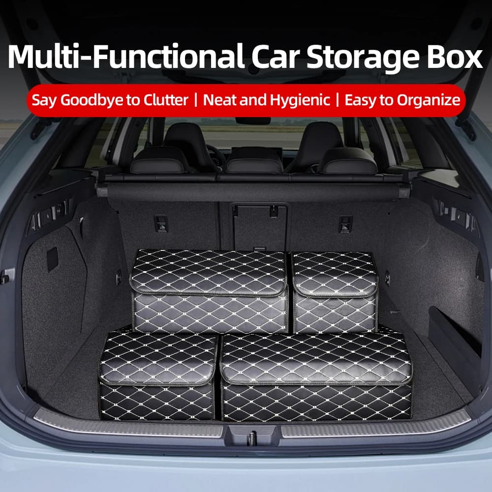 Boîte de rangement pour coffre de voiture, grande capacité, outils multi-usages, sac de rangement, o