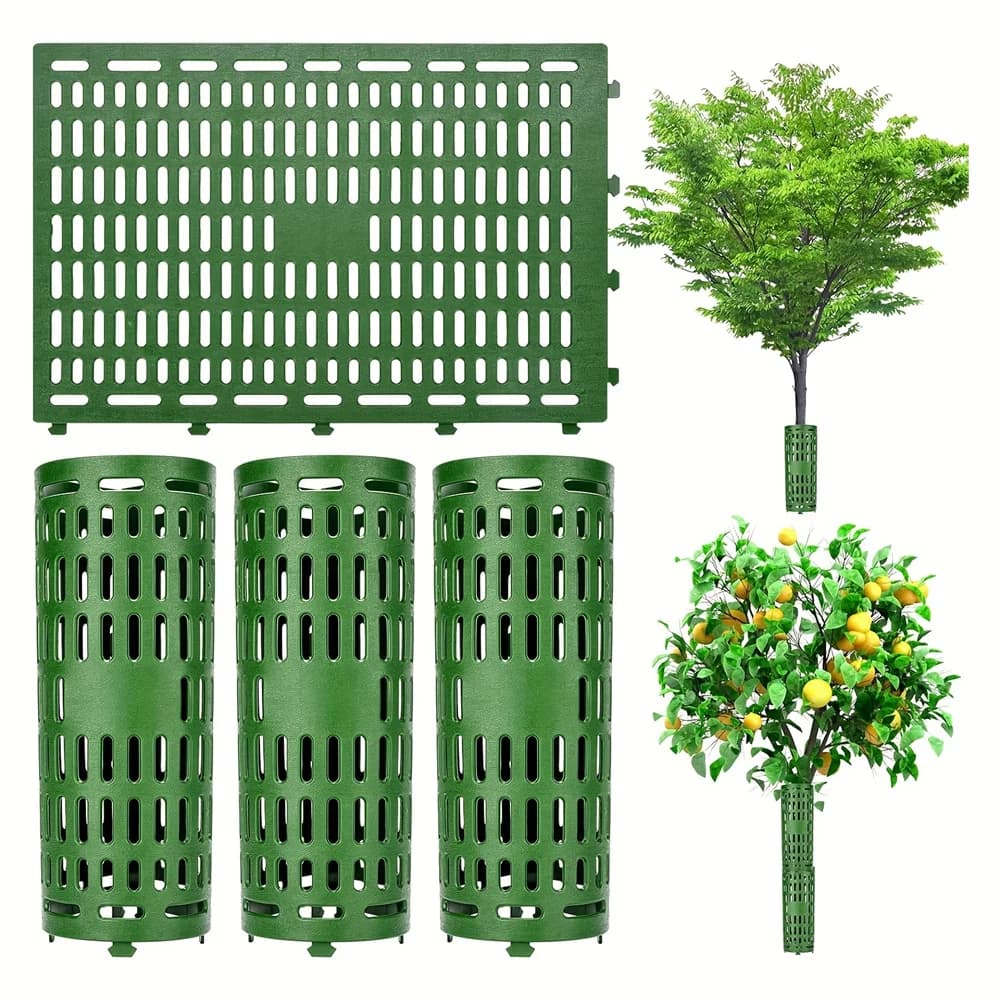 Protecteur de tronc d'arbre en plastique, flexible, réglable et respirant, pour jeunes arbres contre