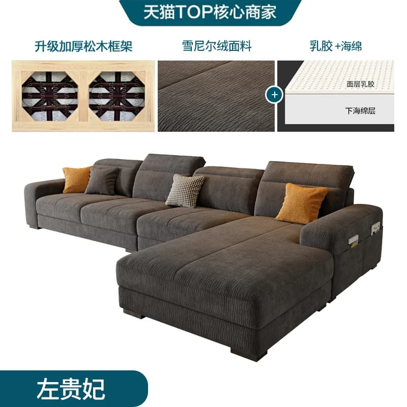 Canapé de rangement pliant, bras de couchage confortable, minimaliste, grand salon, Divani Da Soggio