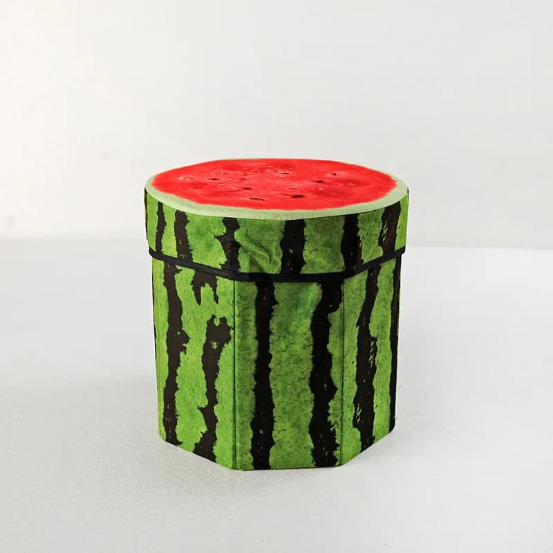 Tabouret de rangement de fruits, jolie boîte de rangement de tabouret pliant, siège de rangement pli