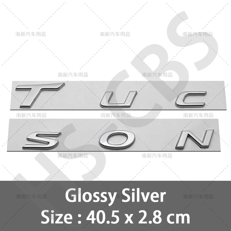 ABS Tucson Logo coffre arrière Badge lettre Logo voiture hayon corps autocollant Tucson emblème acce