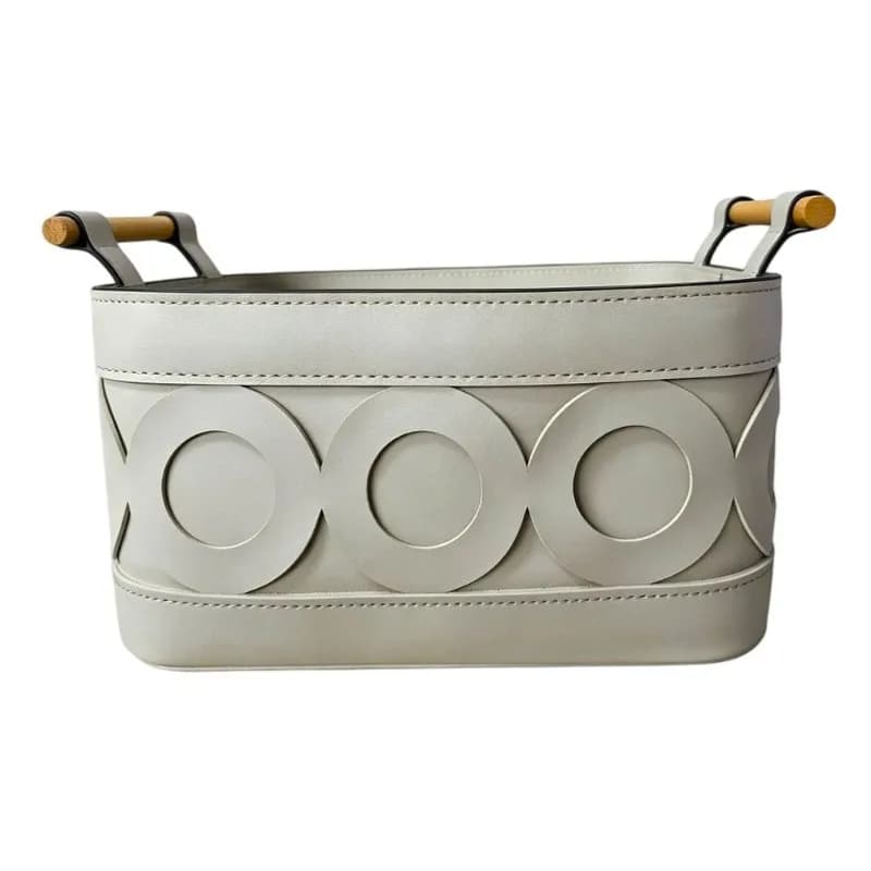 Paniers de rangement en cuir grande capacité – Organisateur pour salon, chambre, armoire – Organisat