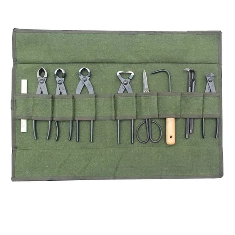 Sac de rangement pour outils de bonsaï de jardin, pot de fleurs, pincettes, grattoir, râteau, pelle 