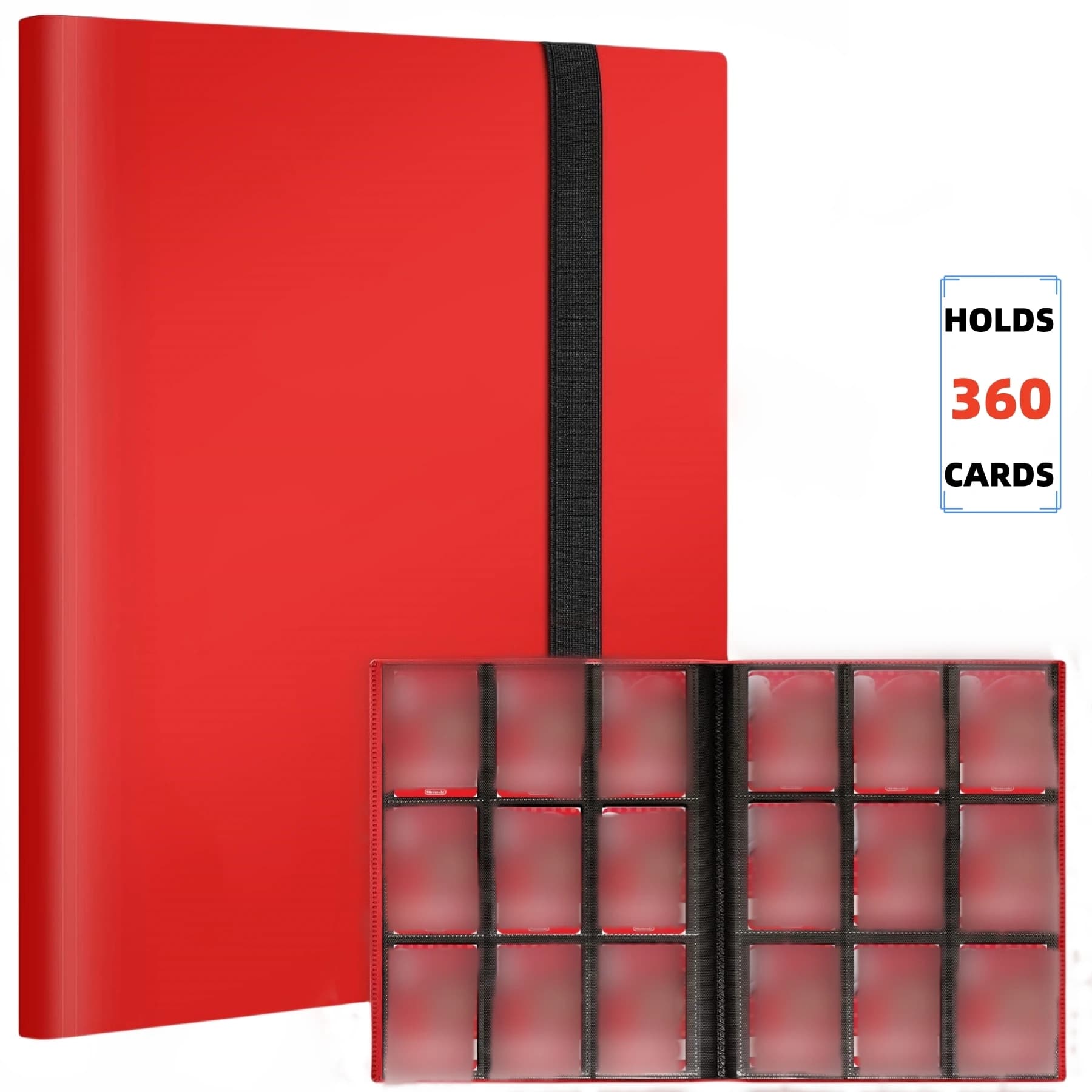 Classeur de poche à chargement latéral pour cartes de jeu et cartes de sport, dossier d'album de car