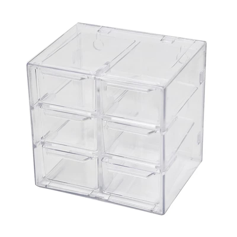 Organisateur de bijoux, boîte de rangement de bureau, étagère à tiroir transparente, boîte de décora