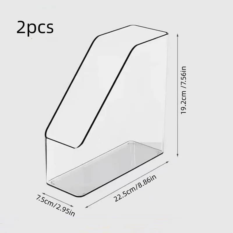 Boîte de rangement de bureau, 2 pièces, étagère de bureau, support de rangement pour fichiers et liv