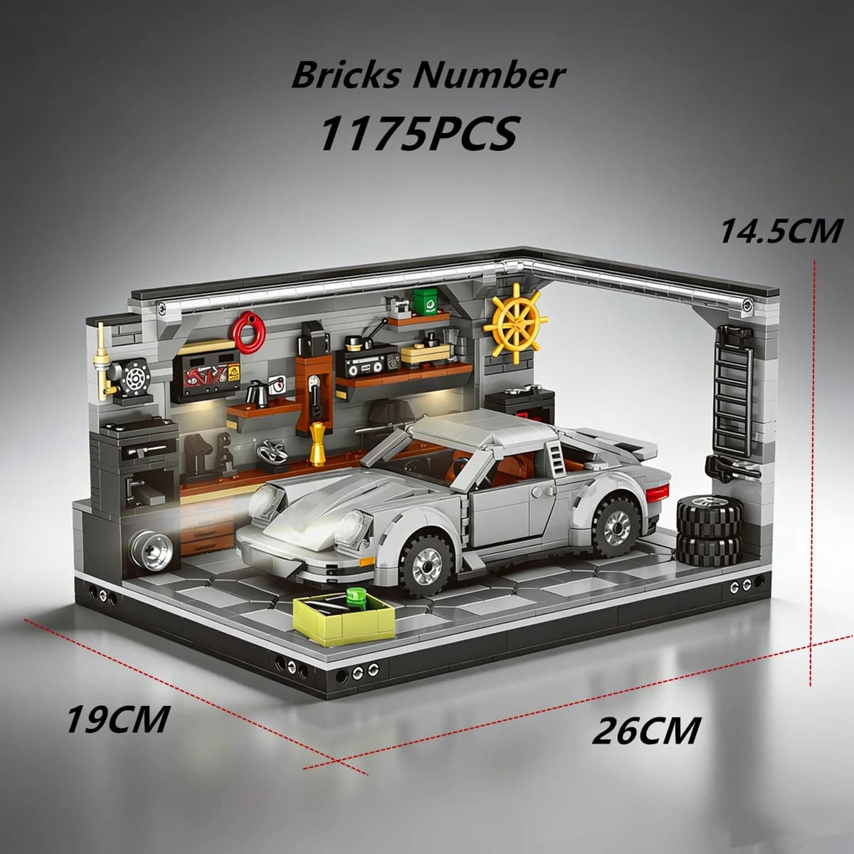 Garage Depot Sport Racing Car Creative Vechiel Automobile Hypercar Model Building Blocks Bricks Toys