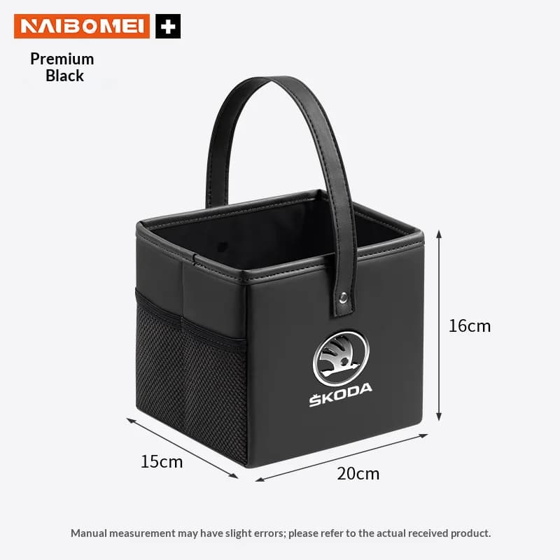 Sac de rangement intérieur pliable en cuir pour voiture, sac de rangement pour coffre de voiture, po