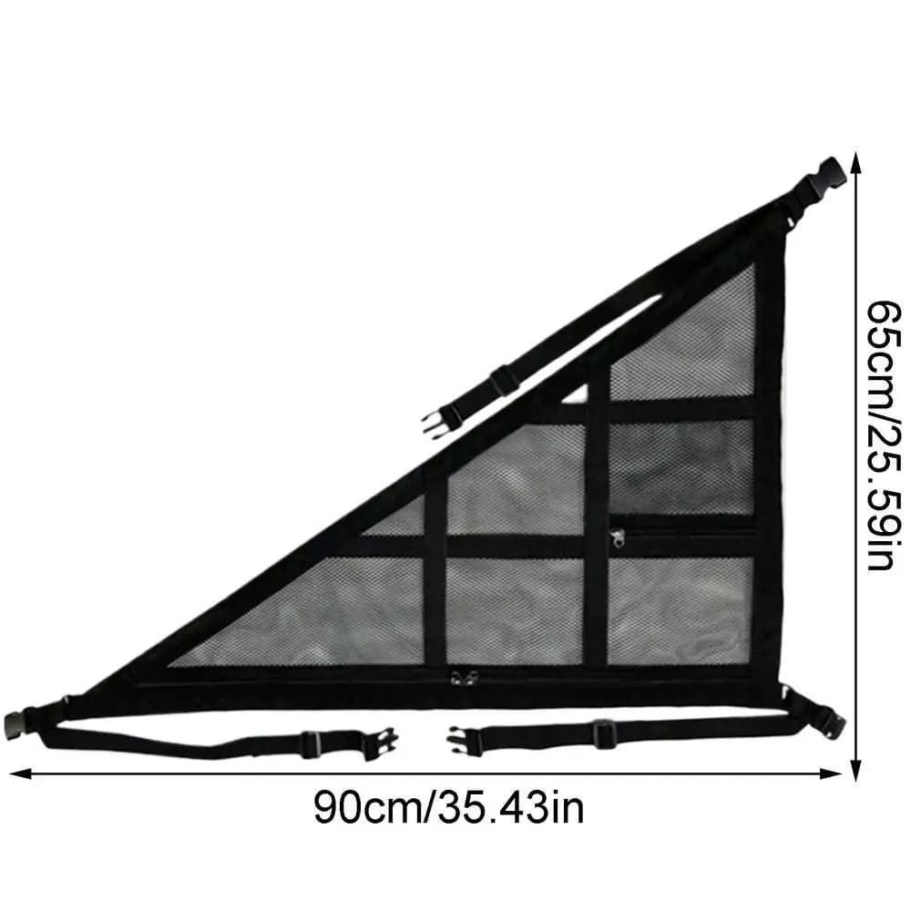 Filet de Plafond Triangulaire pour Nikde Voiture, Filet de Toit à Double Couche, Sac de Rangement po