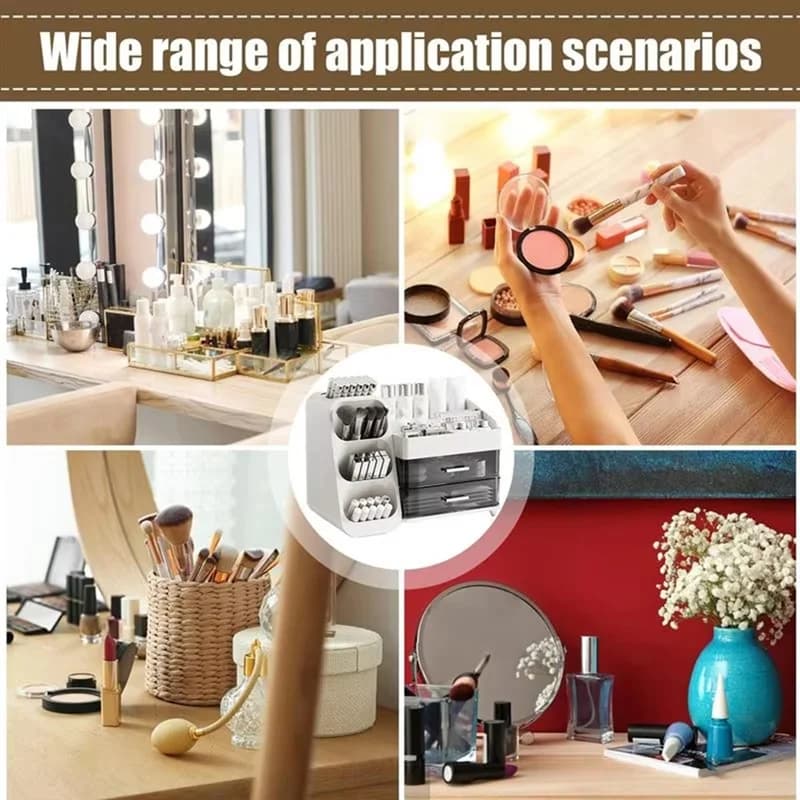 Boîte de rangement de maquillage de Style tiroir, organisateur de dortoir, cosmétiques en plastique,