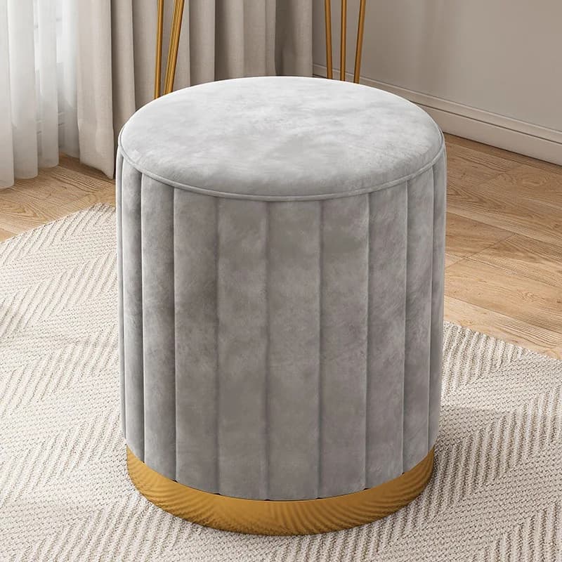 Tabouret de maquillage léger luxe tabouret rond chaise chambre Internet célébrité banc de rangement 